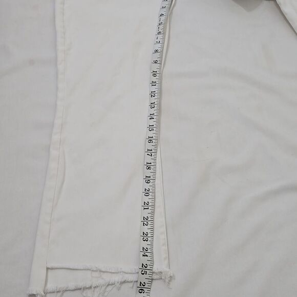 MOTHER The Glass Slipper, White, Cropped Jeans SIZE 29 - Picture 5 of 12